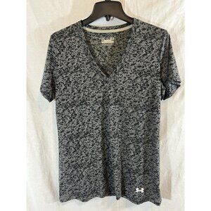 Underarmor Women’s Large Gray Black Semi-fitted Speckled T-shirt